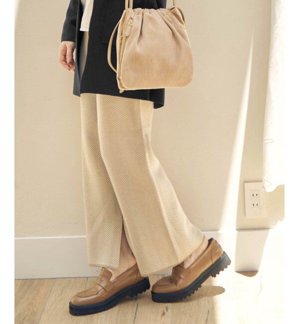 ikka「ヘリンボーンニットパンツ」|その他|