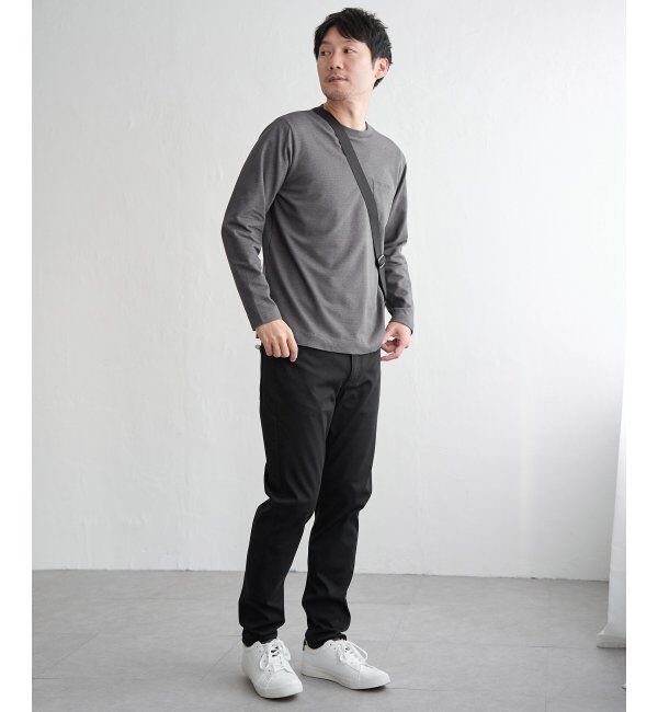 ikka「ライトダンボールWフェイスロンT」|Tシャツ・カットソー|