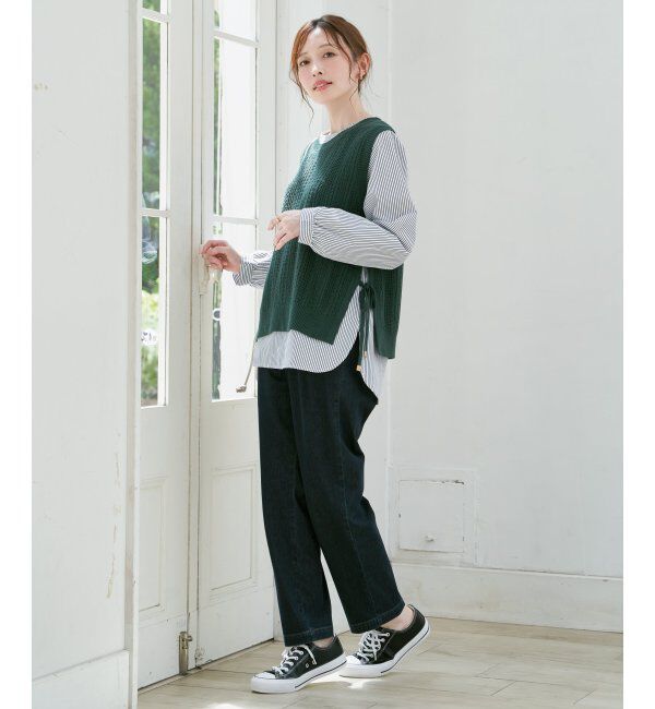ikka「【雑誌InRed4月号掲載】GOKU楽パンツ テーパード【親子コーデ】」|その他|