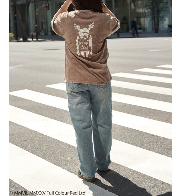 VENCE share style「Banksy バンクシー Keep it real スノーウォッシュTシャツ」|Tシャツ・カットソー|