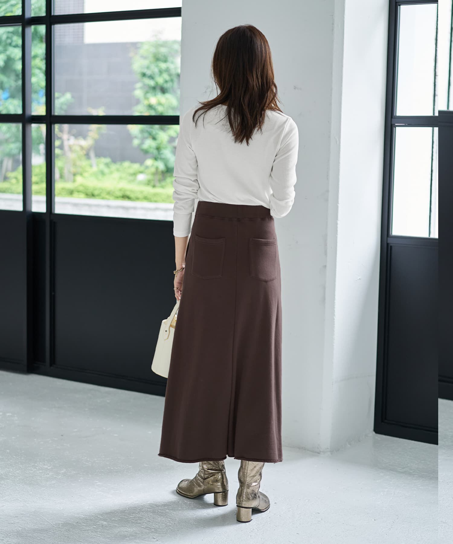 STYLE DELI「【Made in JAPAN】スウェットマキシ丈スカート／90cm」|スカート|