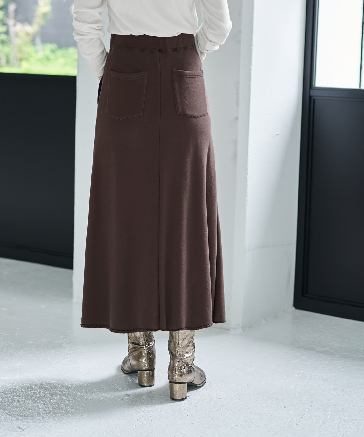 STYLE DELI「【Made in JAPAN】スウェットマキシ丈スカート／90cm」|スカート|