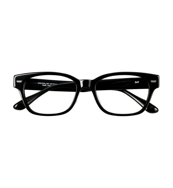  「Zoff｜メガネ｜黒縁フレーム 伊達・度付き｜FASHION VINTAGE レンズ交換券付」|メガネ|ブラック
