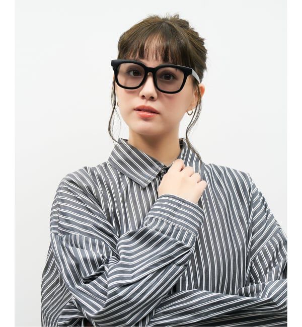  「【WEB限定】ウェリントン型 サングラス | 軽量 カラーレンズ トレンド 紫外線対策 UVカット 大きめサイズ」|サングラス|