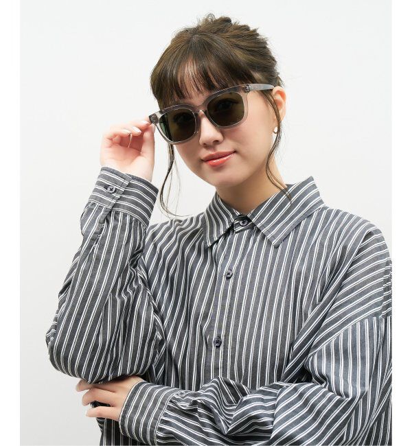  「【WEB限定】ウェリントン型 サングラス | 軽量 カラーレンズ トレンド 紫外線対策 UVカット 大きめサイズ」|サングラス|