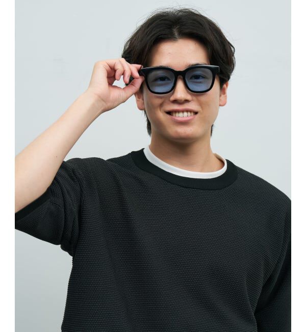 「【WEB限定】ウェリントン型 サングラス | 軽量 カラーレンズ トレンド 紫外線対策 UVカット 大きめサイズ」|サングラス|