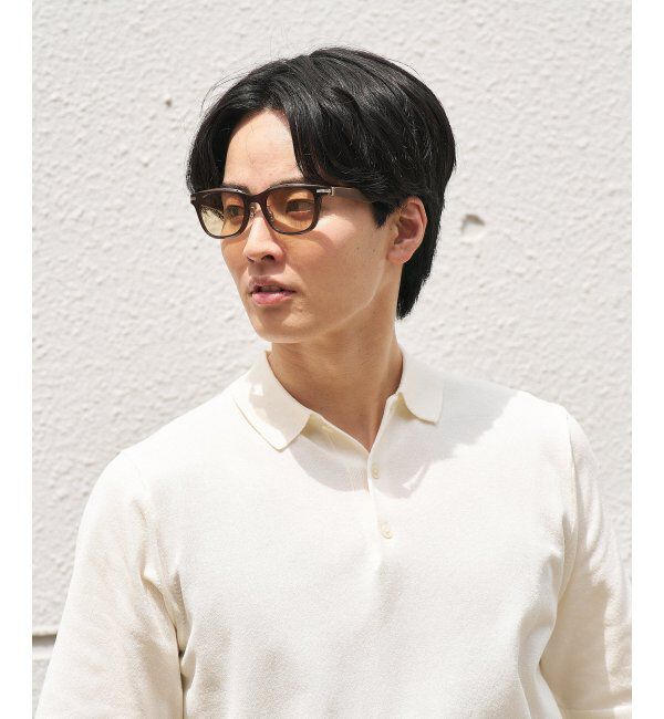  「SUNCUTGlasses/UV100%CUT サングラス レザー調 ラバーテンプル 紫外線対策 UV対策 UVカット ズレ落ち防止」|サングラス|