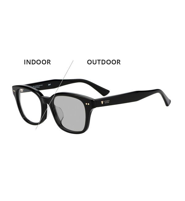  「【WEB限定】Zoff｜STUDIO SEVEN｜ウェリントン型 調光サングラス 紫外線で色が変わる 紫外線防止 UVカット」|サングラス|