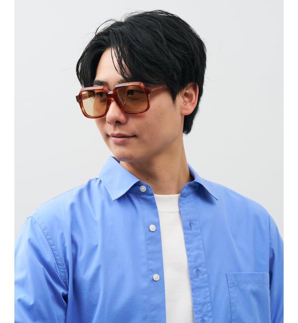  「SUNCUTGlasses/UV100%CUT ウェリントン型 サングラス | カラーレンズ 太縁フレーム  紫外線対策 UVカット」|サングラス|