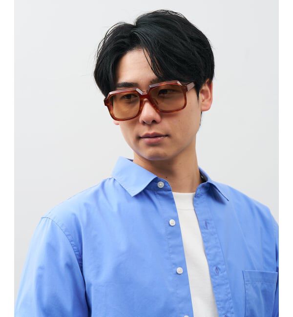  「SUNCUTGlasses/UV100%CUT ウェリントン型 サングラス | カラーレンズ 太縁フレーム  紫外線対策 UVカット」|サングラス|
