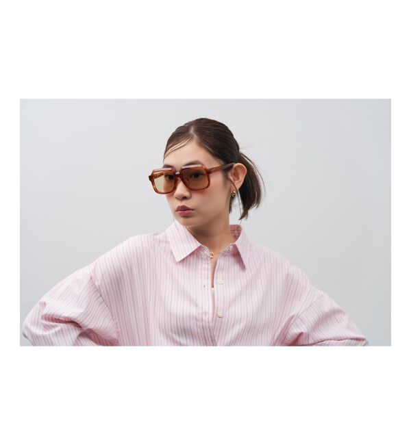  「SUNCUTGlasses/UV100%CUT ウェリントン型 サングラス | カラーレンズ 太縁フレーム  紫外線対策 UVカット」|サングラス|