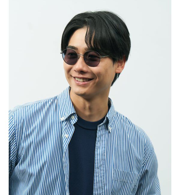  「ボストン型 サングラス | 調光 紫外線で色が変わる 紫外線対策 UVカット 丸型 メタル TREND SUNGLASSES」|サングラス|