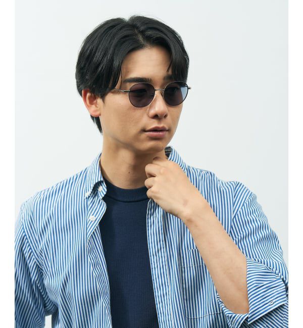  「ボストン型 サングラス | 調光 紫外線で色が変わる 紫外線対策 UVカット 丸型 メタル TREND SUNGLASSES」|サングラス|