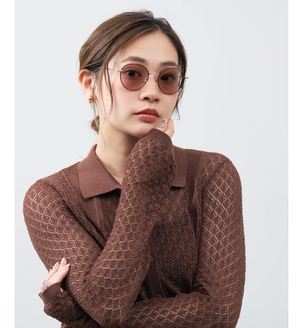  「ボストン型 サングラス | 調光 紫外線で色が変わる 紫外線対策 UVカット 丸型 メタル TREND SUNGLASSES」|サングラス|