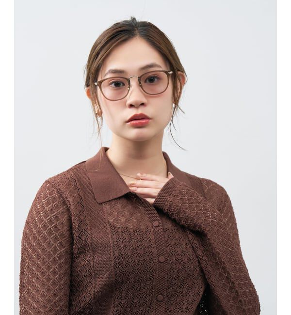  「ウェリントン型 サングラス | カラーレンズ コンビネーションフレーム UVカット TREND SUNGLASSES」|サングラス|オリーブ