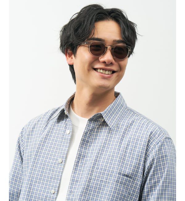  「【WEB限定】SUNCUTGlasses/UV100%CUT ウェリントン型サングラス | カラーレンズ 太縁 紫外線対策 UVカット」|サングラス|