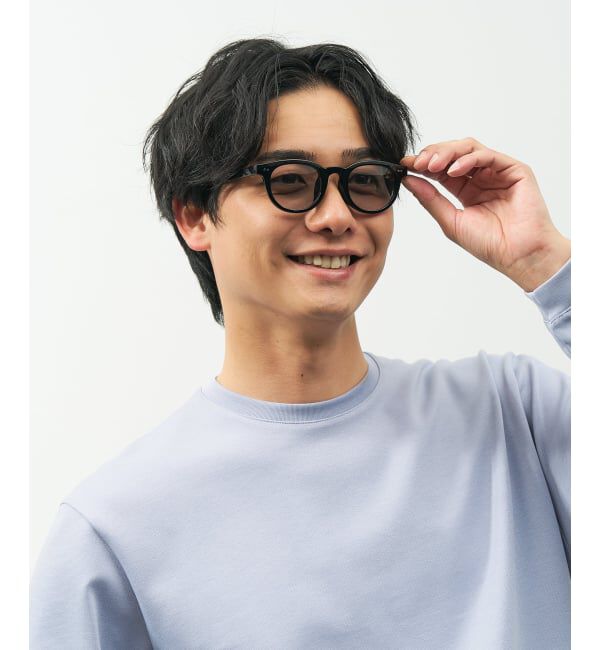  「【WEB限定】SUNCUTGlasses/UV100%CUT ウェリントン型サングラス | カラーレンズ 太縁 紫外線対策 UVカット」|サングラス|