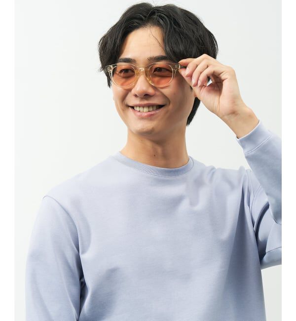  「【WEB限定】SUNCUTGlasses/UV100%CUT ウェリントン型サングラス | カラーレンズ 太縁 紫外線対策 UVカット」|サングラス|