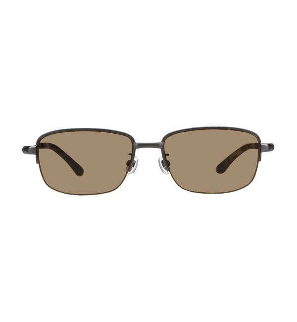  「SUNGLASSES COLLECTION ウェリントン型 サングラス | 軽量 メタル カラーレンズ 紫外線対策 UVカット     」|サングラス|グレー