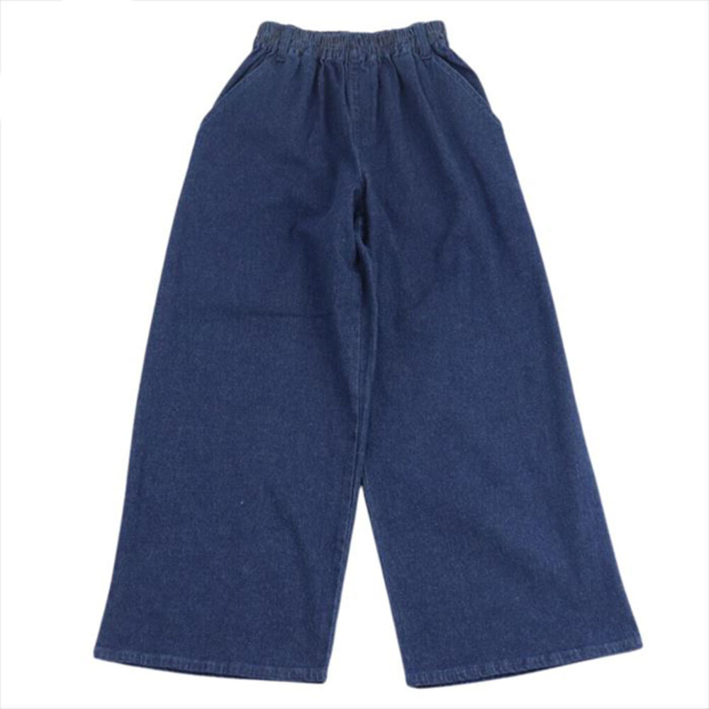 BACKYARD FAMILY「パンツ キッズ 子供服 好評 デニム ストレッチ ワイドパンツ キュロット ズボン 長ズボン」|その他|ブルー1