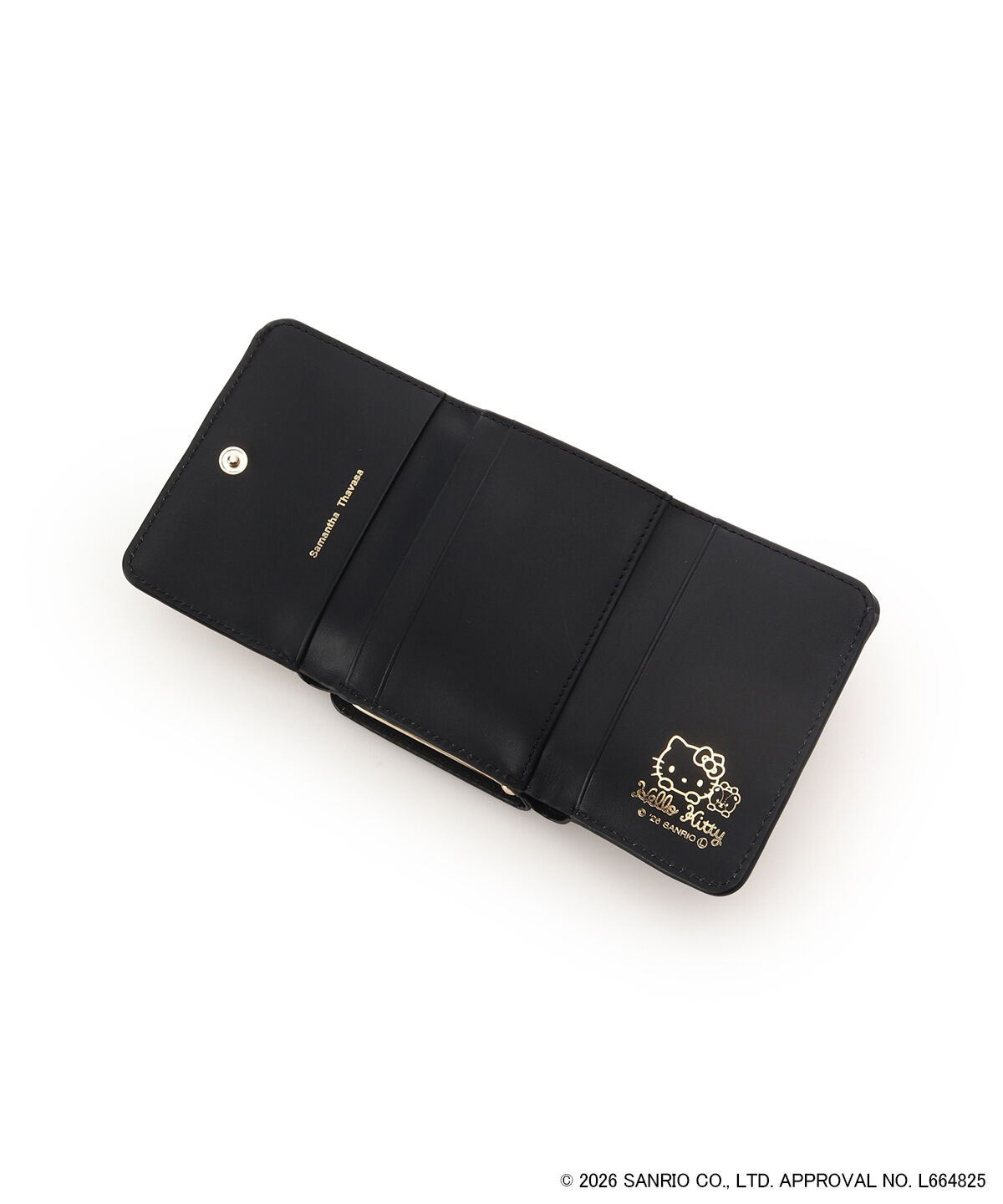 Samantha Thavasa「「ハローキティ」コレクション 口金折財布（ブラック）」|財布|
