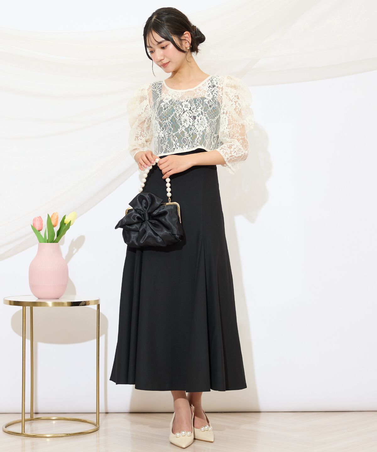 WILLSELECTION「バックレースアップワンピース」|ドレス|