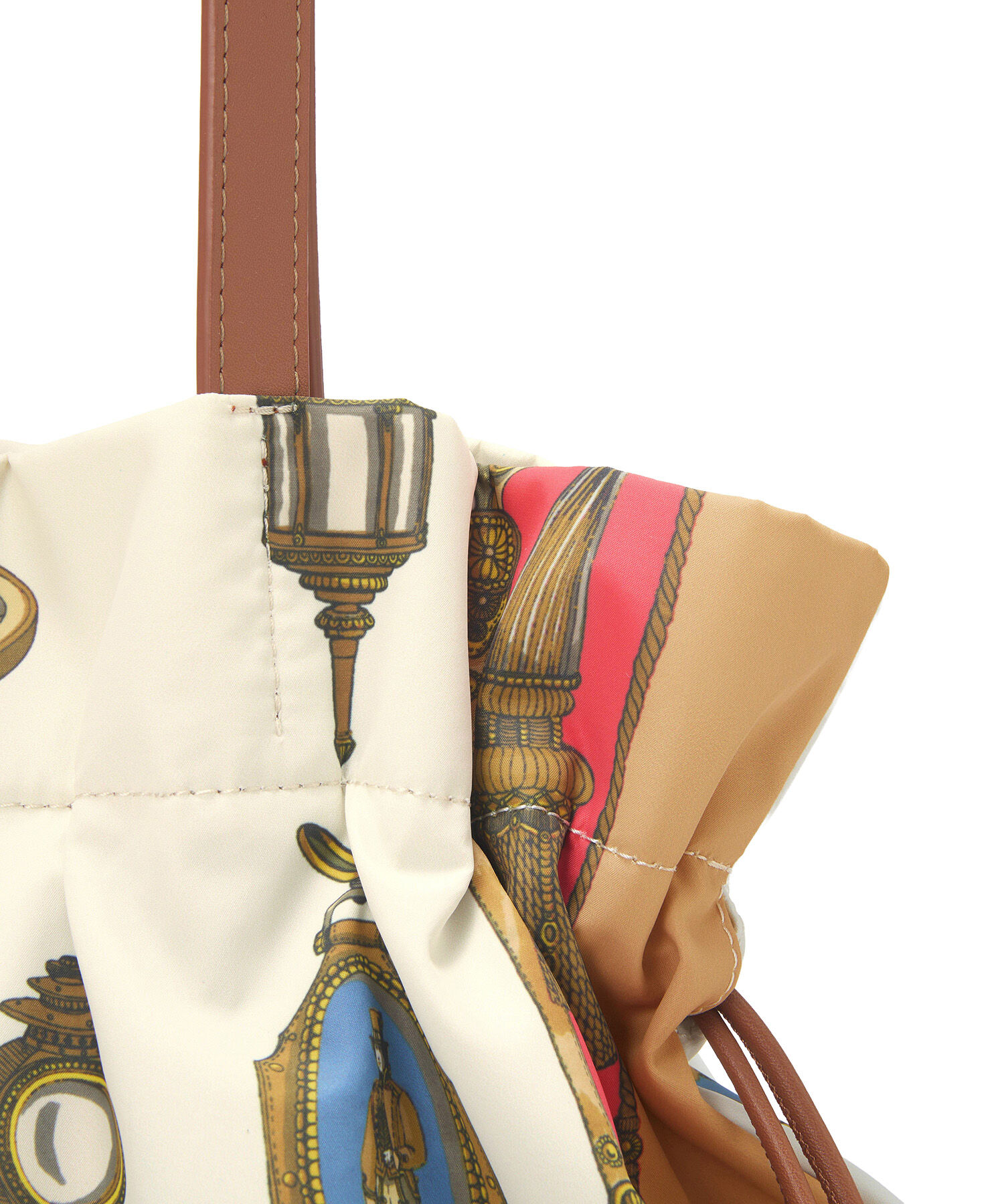 TOPKAPI TREASURE「【TREASURE TOPKAPI】マイルドサテン スカーフ柄 巾着 トート バッグ」|トートバッグ|