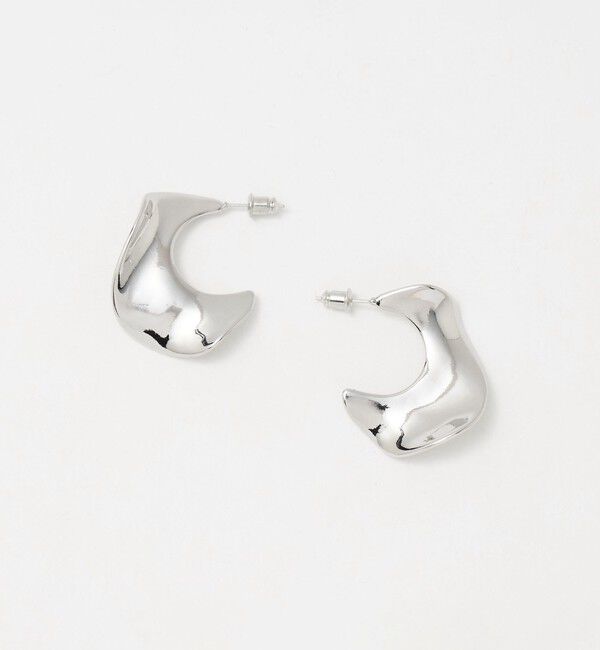 UNITED ARROWS「ウェイビー メタル ピアス」|ピアス|SILVER