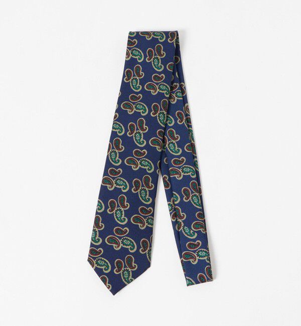 UNITED ARROWS「＜ERRICO FORMICOLA＞ペイズリー プリント ネクタイ」|ネクタイ・蝶ネクタイ|NAVY