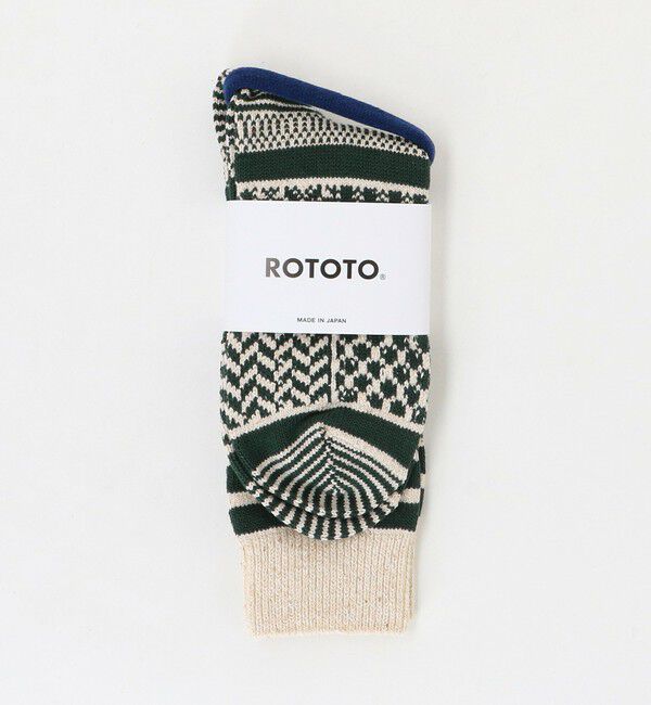 UNITED ARROWS「＜ROTOTO＞ジャガード ボーダー ソックス」|ソックス|