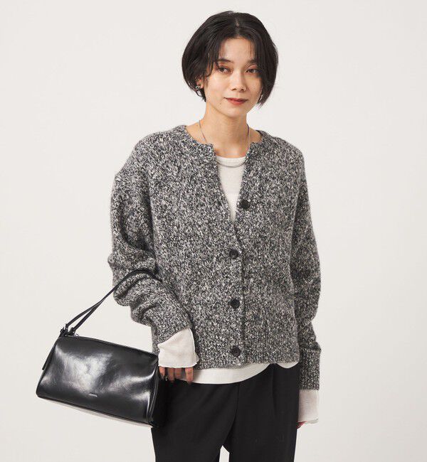 UNITED ARROWS green label relaxing「ミックスヤーン スキッパー カーディガン」|カーディガン|