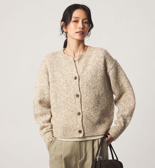 UNITED ARROWS green label relaxing「ミックスヤーン スキッパー カーディガン」|カーディガン|