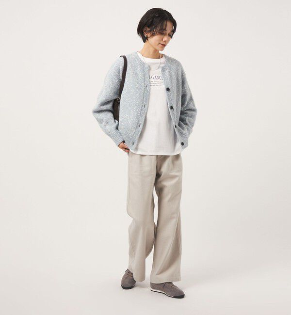 UNITED ARROWS green label relaxing「ミックスヤーン スキッパー カーディガン」|カーディガン|