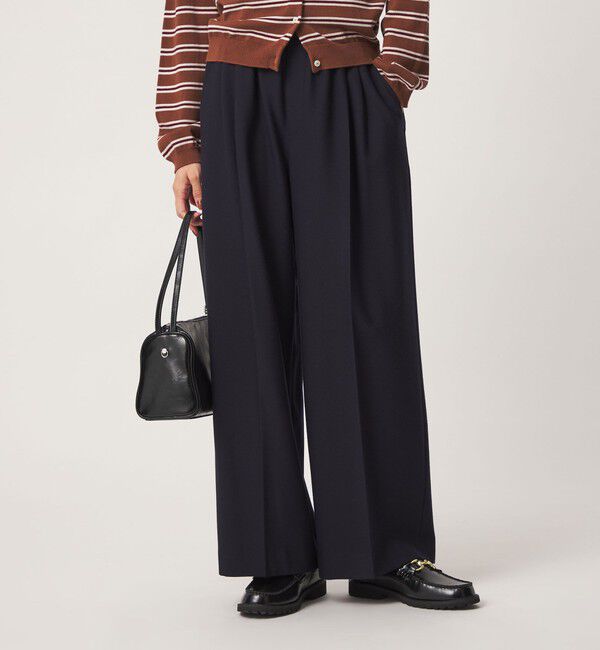 UNITED ARROWS green label relaxing「［size SHORT/TALLあり］キモウ ニーハイワイドパンツ」|その他|NAVY