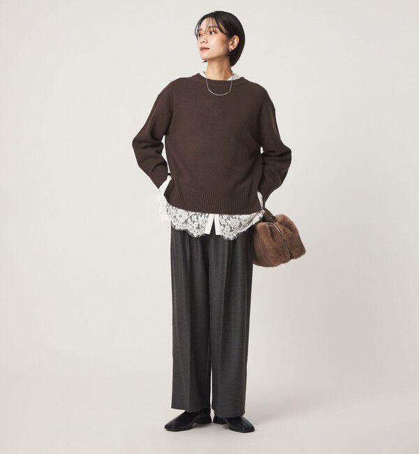 UNITED ARROWS green label relaxing「［size SHORTあり］SERENITY クルーネック プルオーバー ニット」|ニット・セーター|