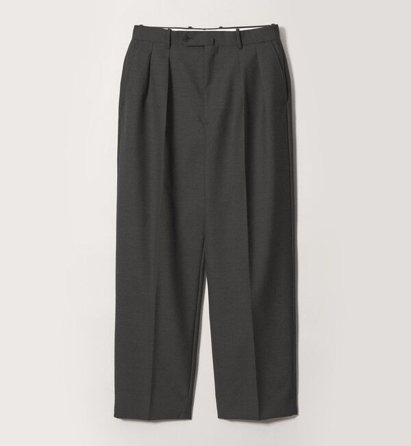 STEVEN ALAN「＜Steven Alan＞ マットピケ イン ツープリーツ ドレス トラウザーズ II」|スラックス|DK.GRAY