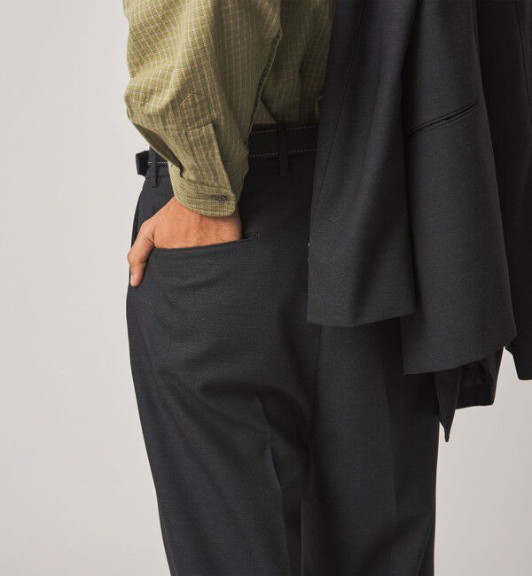 STEVEN ALAN「＜Steven Alan＞ マットピケ イン ツープリーツ ドレス トラウザーズ II」|スラックス|