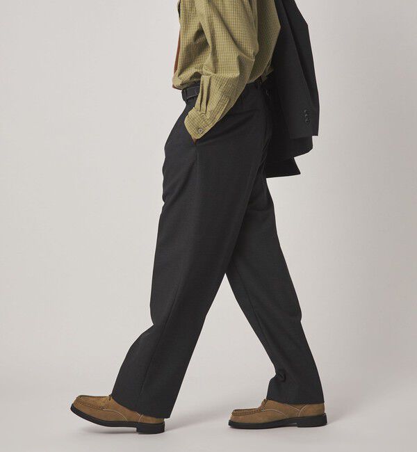 STEVEN ALAN「＜Steven Alan＞ マットピケ イン ツープリーツ ドレス トラウザーズ II」|スラックス|