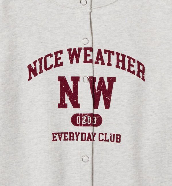 NICE WEATHER「＜NICE WEATHER＞プリント スウェット カーディガン」|カーディガン|