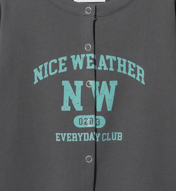 NICE WEATHER「＜NICE WEATHER＞プリント スウェット カーディガン」|カーディガン|