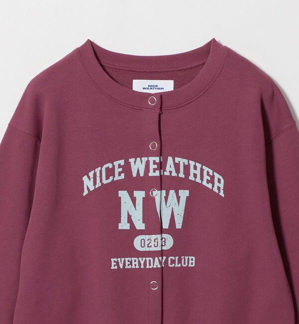 NICE WEATHER「＜NICE WEATHER＞プリント スウェット カーディガン」|カーディガン|
