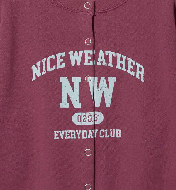 NICE WEATHER「＜NICE WEATHER＞プリント スウェット カーディガン」|カーディガン|