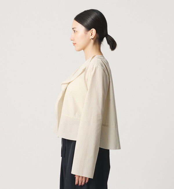 BEAUTY&YOUTH UNITED ARROWS「ソリッド＆ストライプ ラッフル シャツブラウス ウォッシャブル」|シャツ・ブラウス|