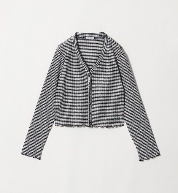 BEAUTY&YOUTH UNITED ARROWS「ソリッド＆チェック Vネック カーディガン」|カーディガン|