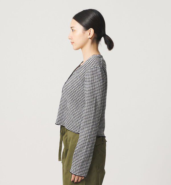 BEAUTY&YOUTH UNITED ARROWS「ソリッド＆チェック Vネック カーディガン」|カーディガン|