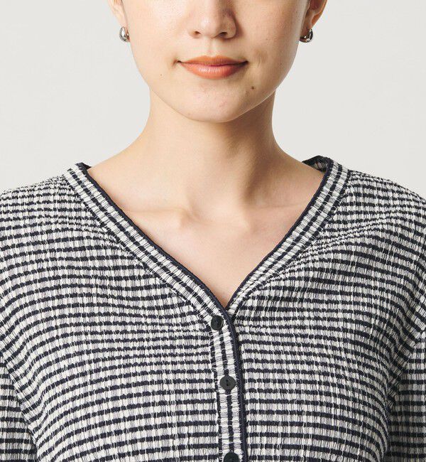 BEAUTY&YOUTH UNITED ARROWS「ソリッド＆チェック Vネック カーディガン」|カーディガン|