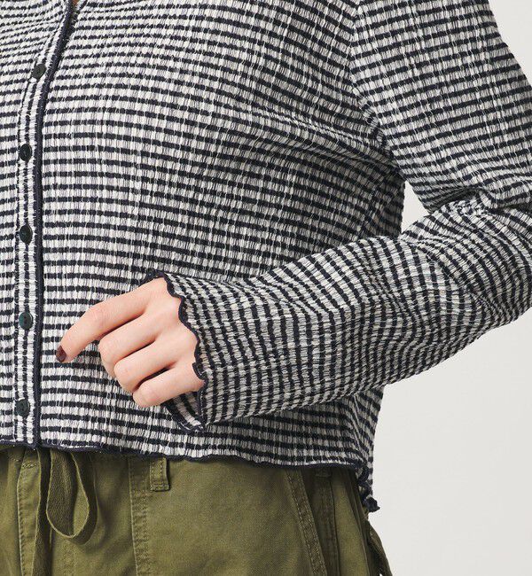 BEAUTY&YOUTH UNITED ARROWS「ソリッド＆チェック Vネック カーディガン」|カーディガン|