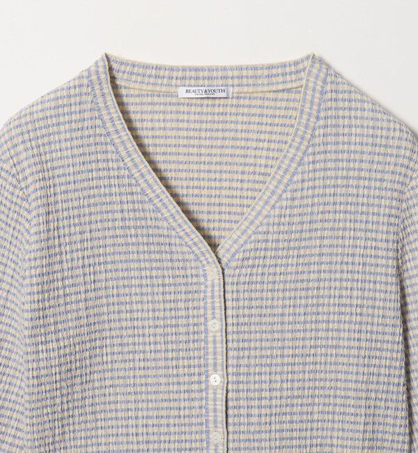 BEAUTY&YOUTH UNITED ARROWS「ソリッド＆チェック Vネック カーディガン」|カーディガン|