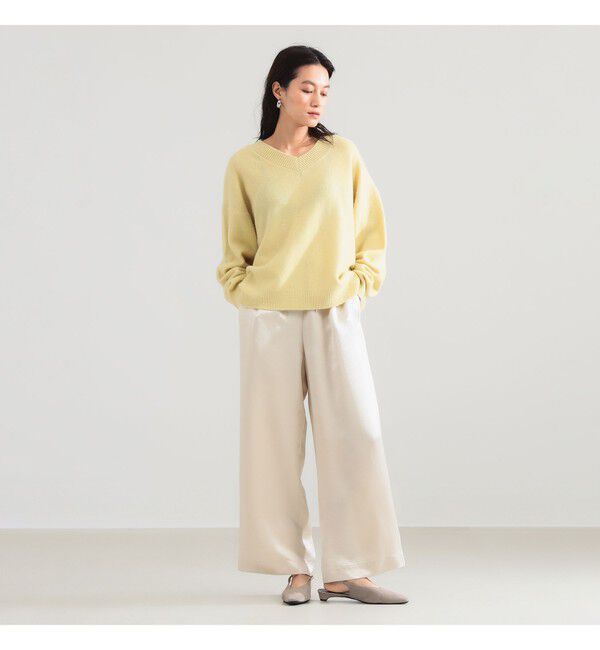 BEAMS SELECTION for WOMEN「【別注】SLOANE &times; Demi-Luxe BEAMS / 7ゲージ 天竺 カシミヤ Vネック ニット」|ニット・セーター|