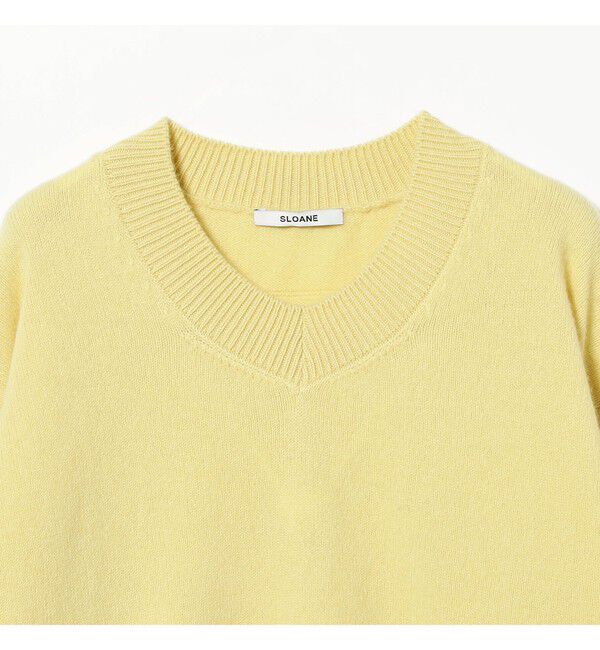 BEAMS SELECTION for WOMEN「【別注】SLOANE &times; Demi-Luxe BEAMS / 7ゲージ 天竺 カシミヤ Vネック ニット」|ニット・セーター|